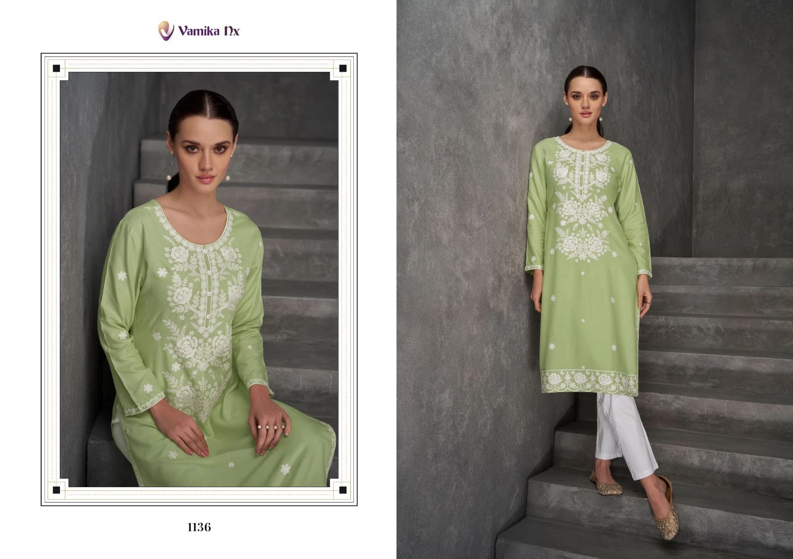 Vamika Rooh Vol 7 Pure Rayon Viscos Wholesale Fancy Kurti with Pant Catalog — Wholesale Kurtis, MPA wholesale from Surat — Photo 2